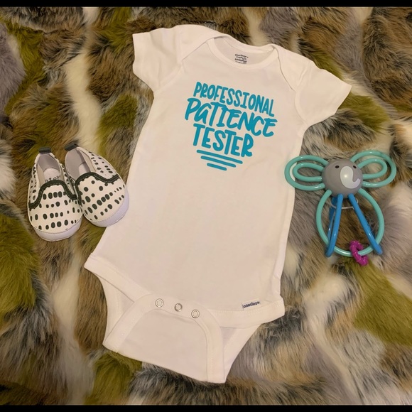 Body Bébé Gerber Personnalisé Thème Chasse - Gris - Manches Courtes - Neuf Avec étiquettes